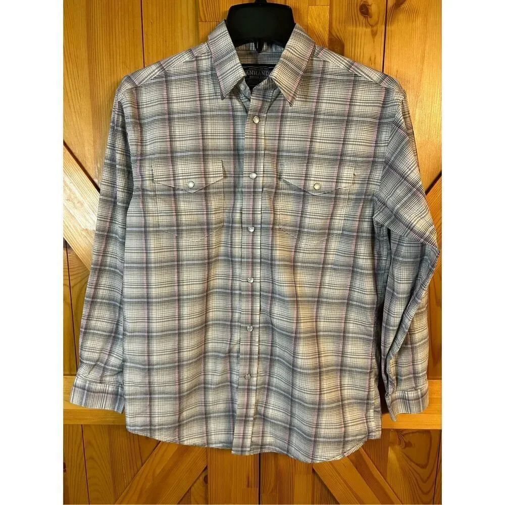 Panhandle Rough Stock Mens Western Shirt XL/18 Pearl Snap (0378)